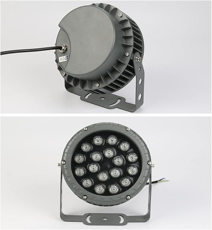 Outdoor Spotlight Low Voltage LED Landscape LightsIP66 Waterproof Site Flood Light for Yard Lawn Garden Pathway Lighting 12V 24V (Color : Green Size : 18W DC24V)