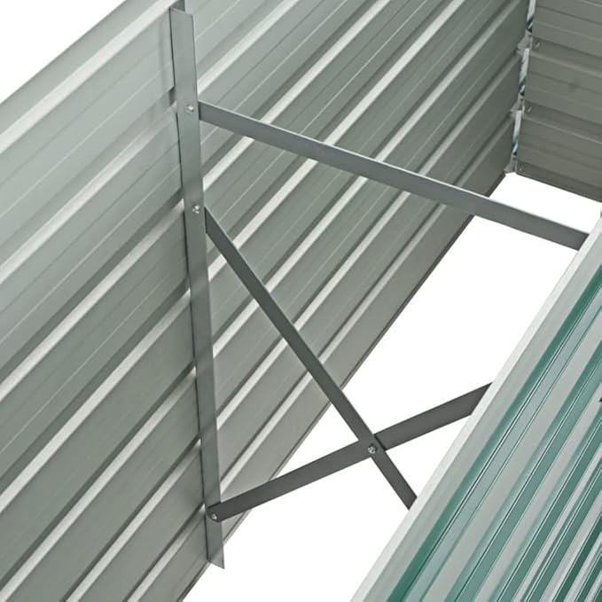Cultivation RoomPatio Garden Home DecorVegetable planters for Porch PatioDurable and Long-LastingGarden Raised Bed Galvanized Steel 63x15.7x31.3 Green