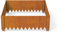 Cor-Ten Steel Raised Planter with Rust Patina Finish Pre-Rusted Cor-Ten Raised Garden Bed Kit2FT x 2FTx 8IN