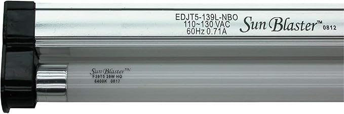SunBlaster T5 High Output Fluorescent Strip Light 3-Feet natural