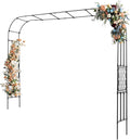 Garden Arch Trellis Length 9.84FT Height 8.2FT Arch Garden Trellis Arbor for Climbing Plants Outdoor Heavy Duty Plant Arch for Lawn Party Ceremony Wedding Decoration Black