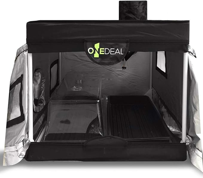 OneDeal Mini Clone Box 2ft x 2ft Indoor Grow Tent with Reflective Lining Reinforced Corners and Lightproof Stitching for Seedlings and Clones