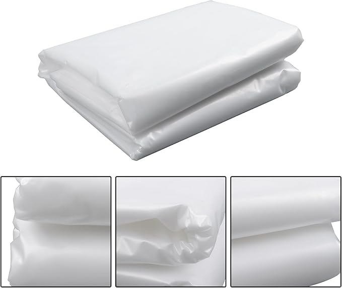 WFLNHB 25 x 50ft 6 Mil Heavy Duty Weatherproof Clear Greenhouse Plastic Sheeting Polyethylene Film for Garden Henhouse and Nursery