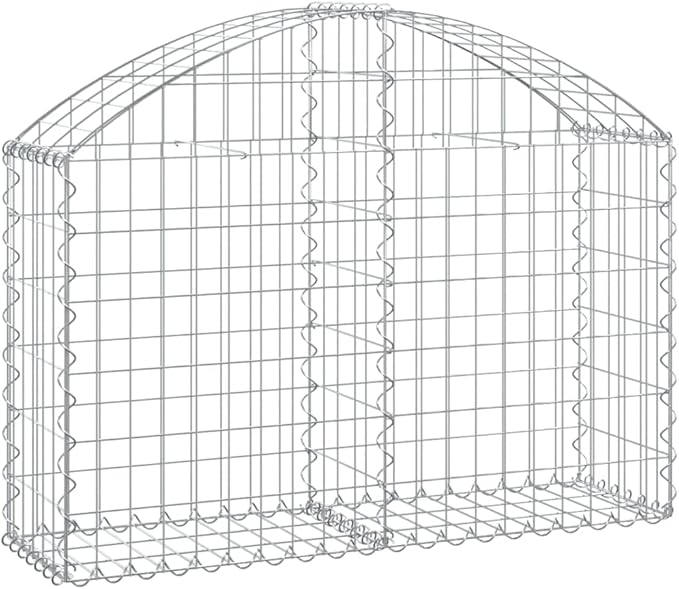39.4 x 39.4 x 31.5 in Silver Metal Gabion Basket Raised Planter Galvanized Iron Outdoor Garden Box for Decorative Borders &amp Elevated Beds Large Rectangular Trough Style