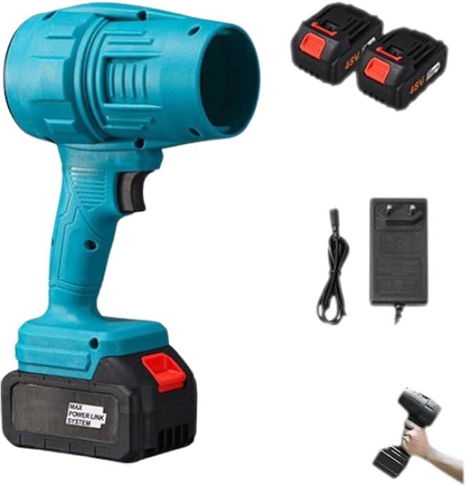 Blower CordlessHand Held Leaf Blower Cordless (Two Green Batteries)