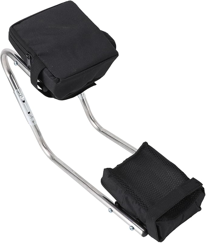 Dioche Gardening Kneeler and Knee Seat Gardening Tool - Stainless Steel Ergonomic Ankle Support Multifunctional Knee Seat Leg Brace for Portable Garden Kneeler
