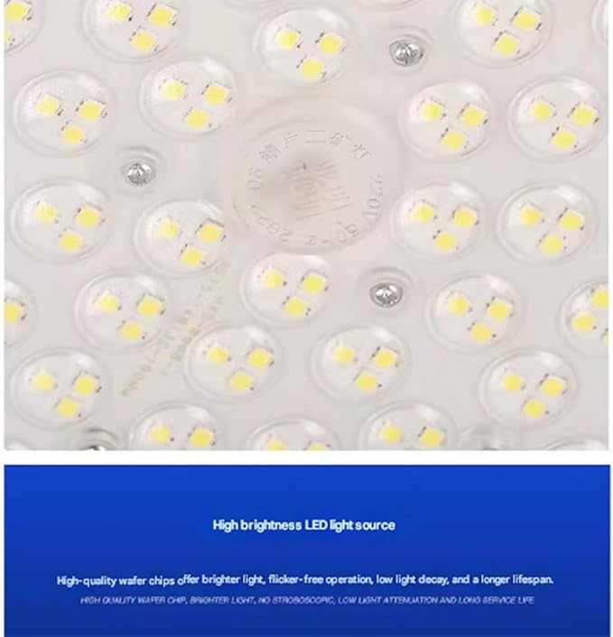 LED Factory Lights Falling Chain Lighting High-Power Lamps Suitable for Large-Area Light in Industrial Plants100W/200W Indoor Stadium Warehouse(150W(110V))