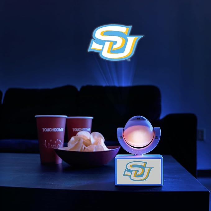 Sporticulture NCAA American Football Southern - Adjustable Led Mini Spotlight Projector with 6 Team Logo Designs - Portable &amp Rechargeable Spotlight - Battery-Operated - 4.375” x 3.125”