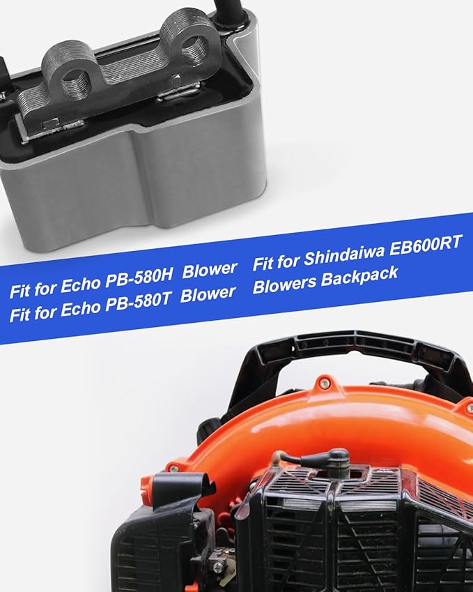 Ignition Coil Fit for Echo Leaf Blowers PB580 PB-580H PB-580T Fit for Shindaiwa EB600RT Replace A411001620 A411001621 A10058