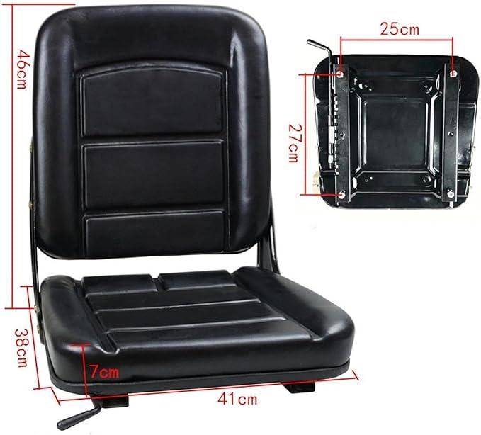 Tractor Seat Forklift Seat Convenient Ergonomic Comfortable Replacement Accessories for Bulldozer Scrubber Garden Lawn Mower