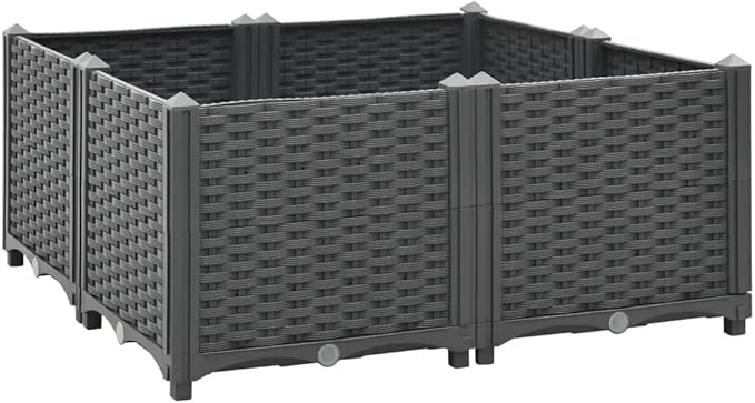vidaXL Raised Bed 31.5x31.5x15 Polypropylene
