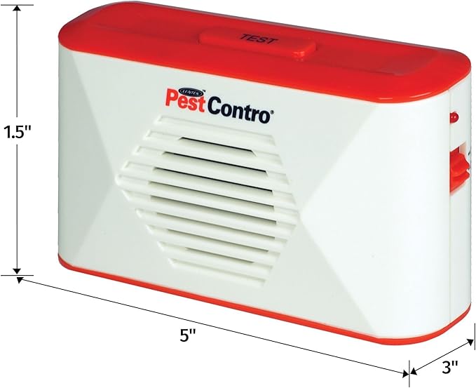 PestContro Portable Ultrasonic Rodent Repeller Cordless Non-Lethal Pest Control Dual Frequency Mice Rats Squirrels Chipmunks Kitchen Office Garage Basement Shed Storage Attic