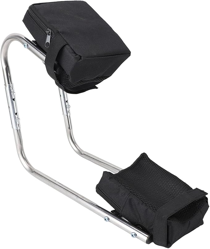 Knee Seat for Gardening Stainless Steel Kneeler Seat Ergonomic Ankle Support with Multifunctional Leg Brace Portable Garden Kneeling Bench for Planting Weeding Farming Work