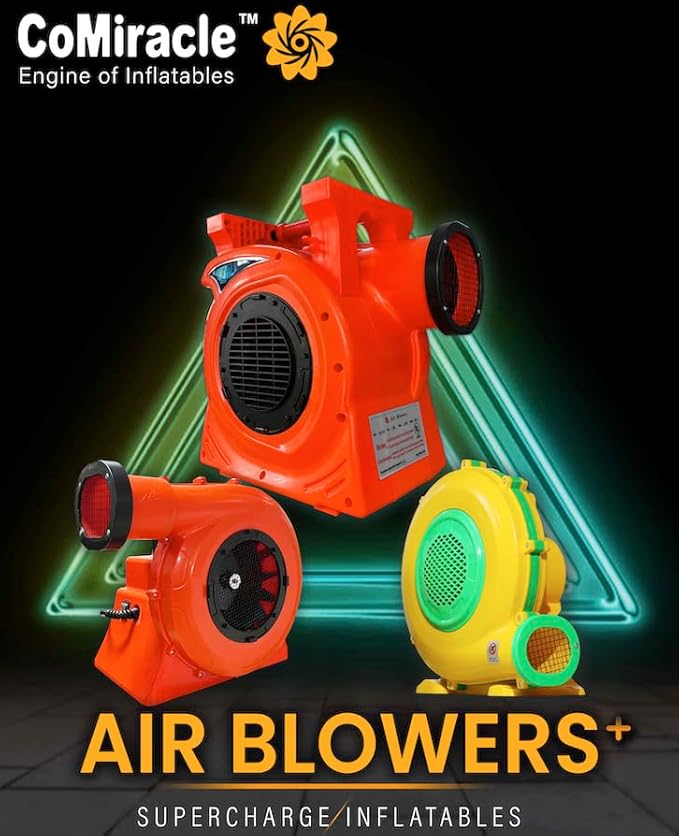 CoMiracle Air Blowers 750 Watt 1.0 HP Inflatable Bounce House Air Blower Outdoor Inflatable Castle and Jump Slides Blower