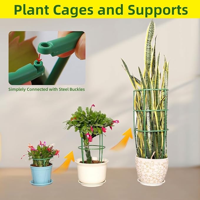 Tomato Cages for Garden Plant Support Cage with Adjustable Rings Garden Trellis for Climbing Plants Outdoor Peony Cages and Supports Plant Cage Tomato Support Cage for Flower Vine (20 Tiers)