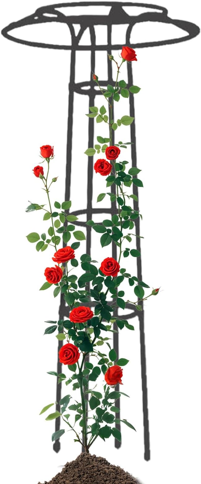 Garden Trellis Spiral Frame Trellis Heavy-Duty Umbrella Trellises Inch Iron &amp Climbing Frame for Vegetables Flowers Adjustable Buckle System for Yard Greenhouse Patio