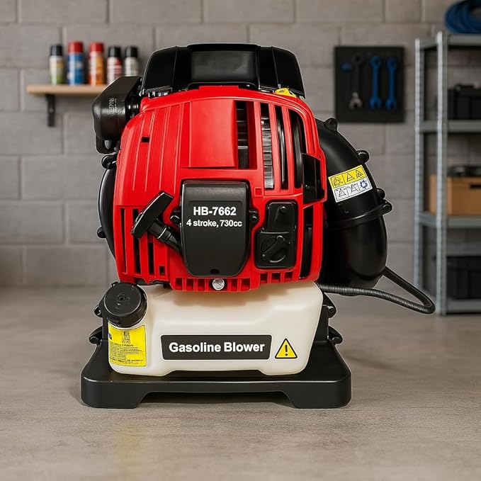 Backpack Gas Leaf Blower 76CC Backpack Leaf Blower Gas Powered 4-Stroke 660CFM 200MPH EPA Compliant Air-Cooled Grass &amp Snow Blower for Yard Cleanup and Outdoor Debris Removal