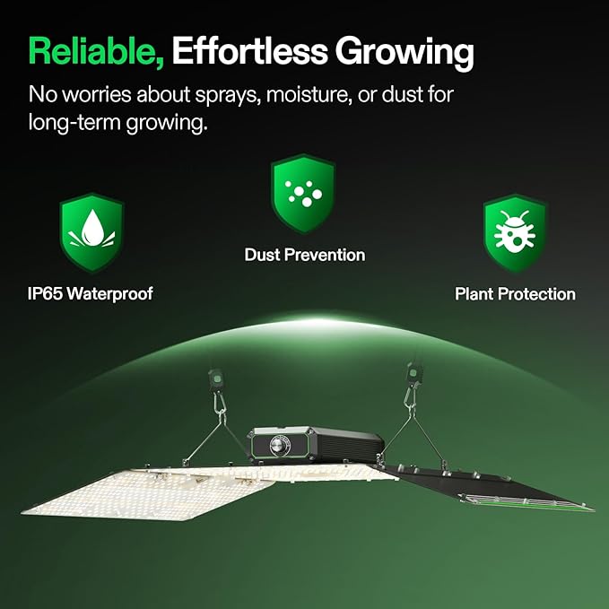 VIVOSUN LumaLight 400W LED Grow Light Full Spectrum Plant Light Smart Dimmable &amp High PPFD for Indoor Plants Seedling Vegetables Bloom Fits 4×4/5×5 Grow Tents