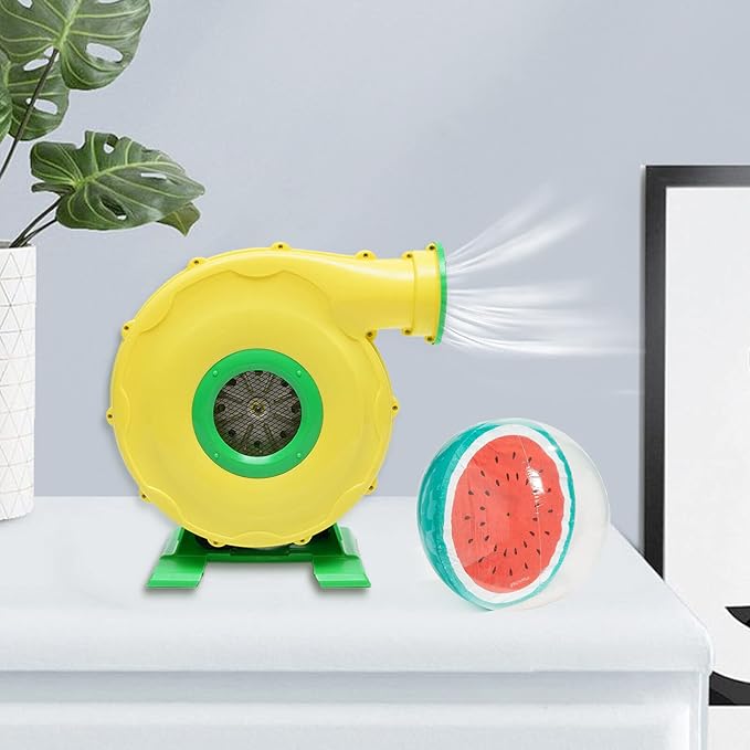 450W Air Pump Blower Commercial Inflatable Blower Inflatable Bouncer Blowers for Inflatable Bounce House Jumper CastleYellow and Green