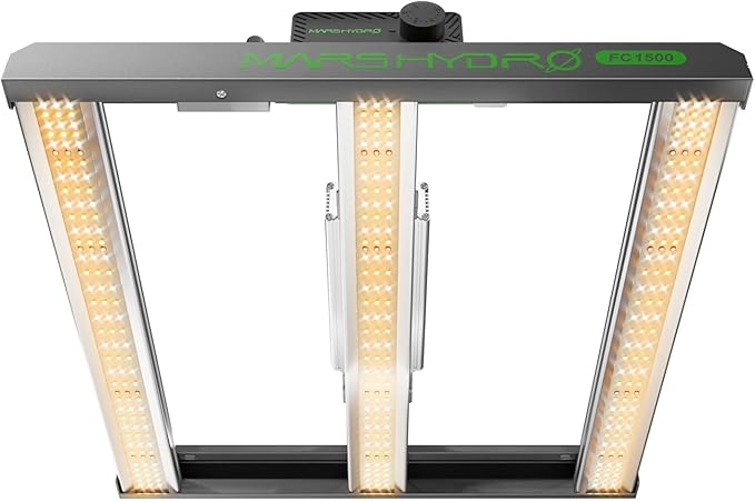 MARS HYDRO FC1500 EVO 150W Samsung LM301H EVO LED Grow Light 2.3x2.3 ft Coverage Full Spectrum Daisy Chain Dimmable Bar Style Grow Lamp for Indoor Plants