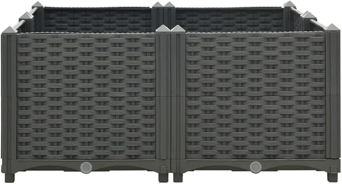 vidaXL Raised Bed 31.5x31.5x15 Polypropylene