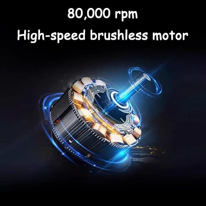 Storm Jet Blower 2.0 2025 New Electric Cordless Leaf Blower 130000 RPM 200 Mph Portable Handheld Turbo Blower Car Dryer for Patio Lawn Blowing Leaves (for Makita)