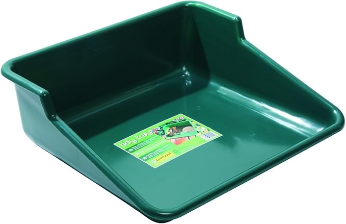 Garden Tidy Tray – Green 22 L x 24.25 W x 8 H – Sturdy One-Piece Potting Tray Indoor/Outdoor Gardening Recycled Plastic Lightweight Versatile Use