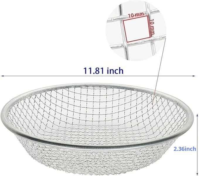 Gardening Sand Soil Compost Sifter Stainless Steel Garden Sifter with Gloves Garden Potting Mesh Sieve Sifting Pan for Gardening Sand Rocks Dirt Soil Sifter Mesh Gardening