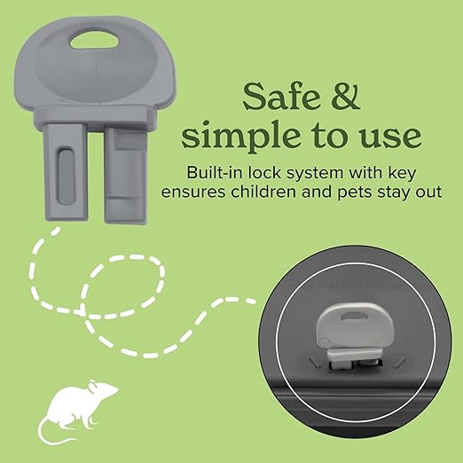 12-Pack Small Mouse Bait Stations with 6 Keys Used with Bait Blocks Discreet Mouse Bait Stations