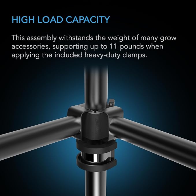 AC Infinity Heavy-Duty Grow Tent Mounting Bars 2x2' High Airflow CFM Kit Prevents Walls from Sucking in Trellis and Supplemental Lights Mounting for All 2x2 Indoor Grow Tents