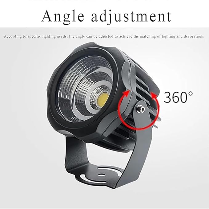 Tree Spotlights - IP65 LED Waterproof Spotlight Low Voltage DC12/24V Courtyard Lawn Landscape Lights Outdoor Rotation COB Floodlight for Plazas Parks and Villas(Blue10W-DC24V)