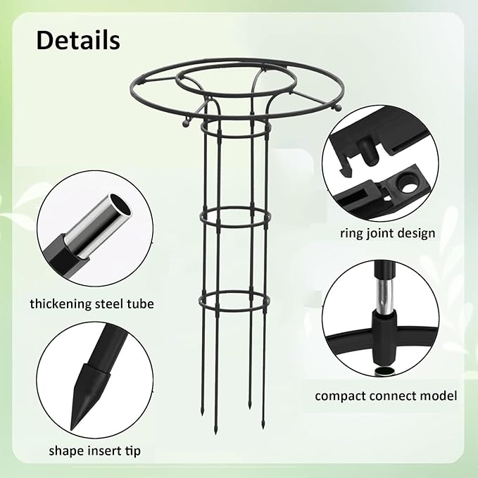 Garden Obelisk Heighten Metal Garden Trellis Potted Plant Climbing Support for Indoor Outdoor Flowers Vine TomatoesWhite90 cm