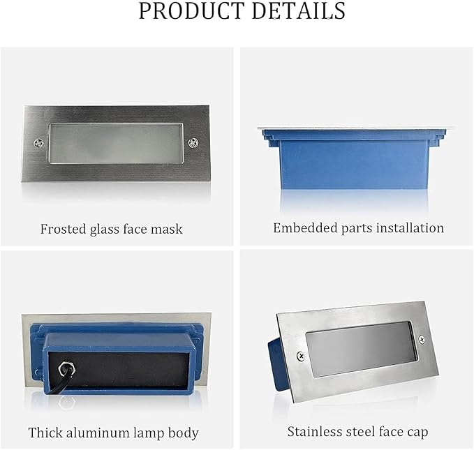 Underground Light LED - LED Beam Spotlight Rectangular LEDs Beam Spotlight IP65 Waterproof LEDs Narrow Beam Spotlights 3W Outdoor Wall Light Landscape LightiGreen 3W 24V