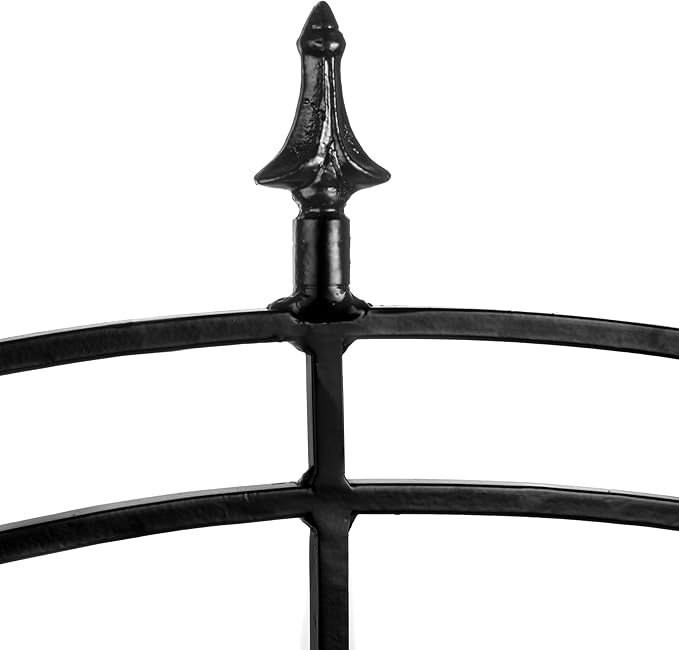 H Potter Metal Garden Trellis for Climbing Plants Black Finish Fan Design Wrought Iron