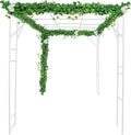 Plant Climbing Stand 9.8x6.6x7.5ft Large Outdoor Plant Trellis for Climbing Plants Heavy Duty Steel Garden Arch with Anti-Slip Feet for Tomatoes Cucumbers Flowers (White)