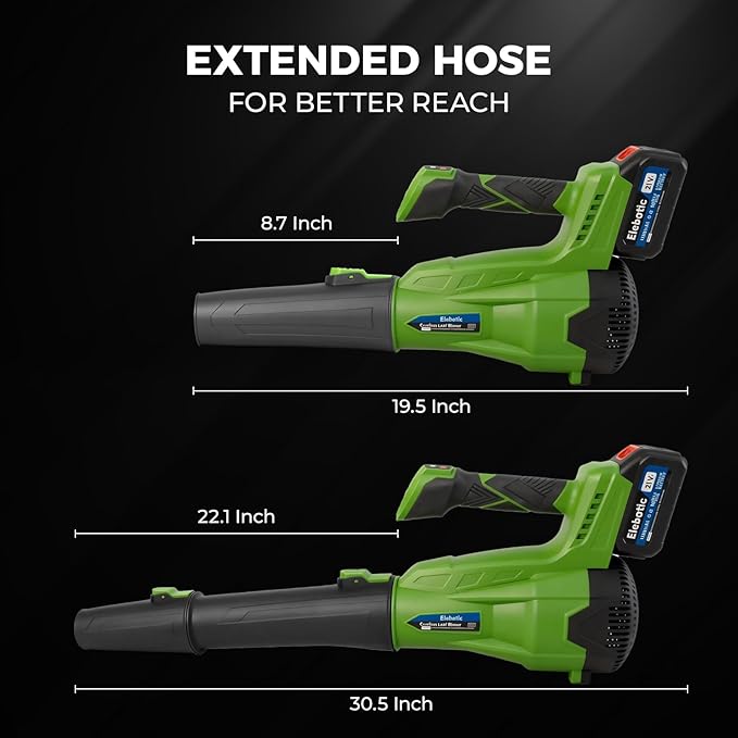Electric Leaf Blower Cordless with Battery and Charger 690 CFM/190 MPH/28000 RPM Brushless Hand Held Blower with 6-Speed Modes Lightweight Blowers for Lawn Care Leaves Dust or Snow