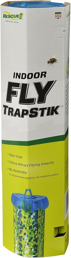 RESCUE! Fly TrapStik – Indoor Hanging Fly Trap - 8 Pack