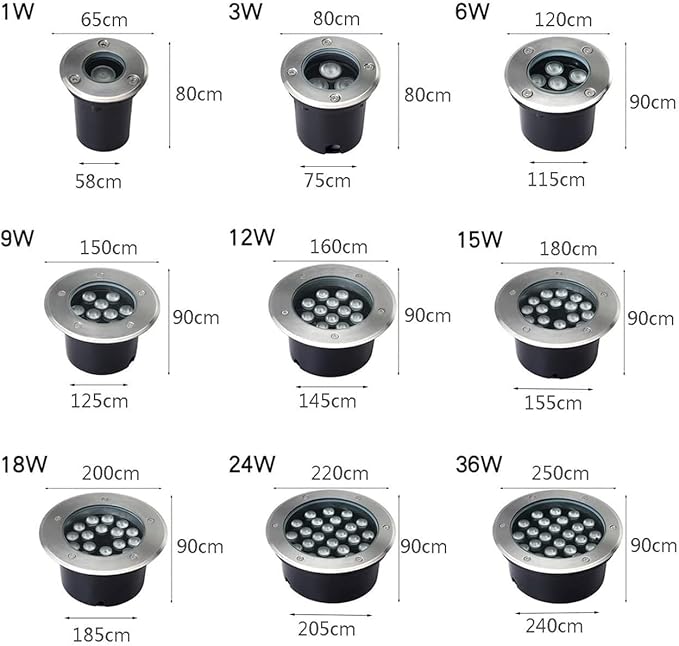 LED Outdoor Spotlight - IP67 Waterproof Ground Landscape Lights for Garden and Yard