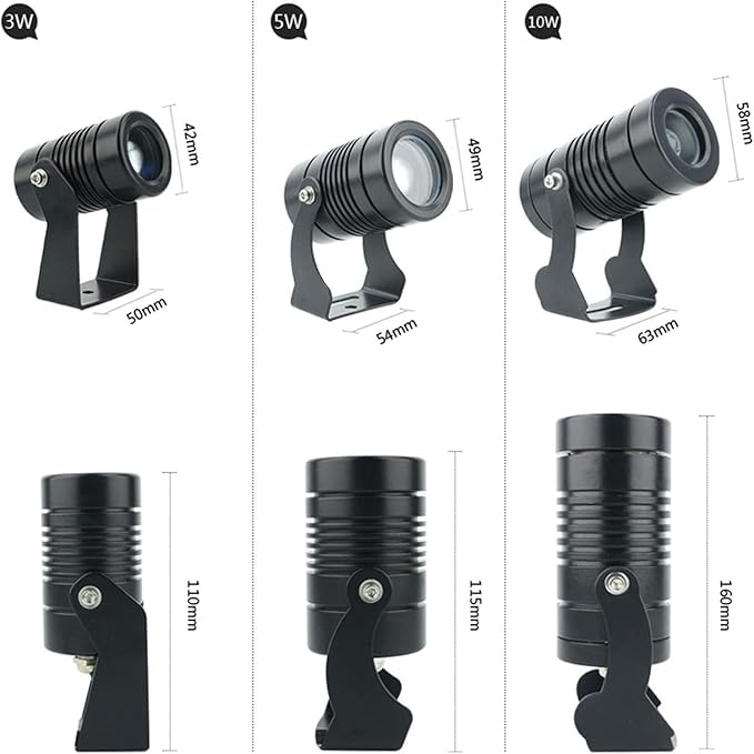 Led Beam Light - Rotation Spotlight IP67 Waterproof Ground LED Landscape Lamp Wall Washer LED Spotlights Long Throw Narrow Beam(Warm White10w(ac85-265))