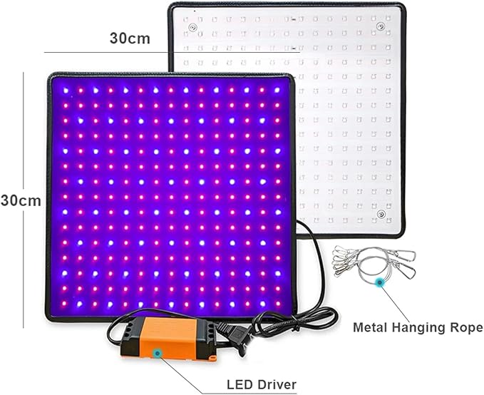 1000W Equivalent Grow Light with 225pcs LEDs 3x3 Ft Coverage Dimmable Plant Grow Light Full Spectrum for Indoor Plants Seeding Veg &amp Bloom1pcs
