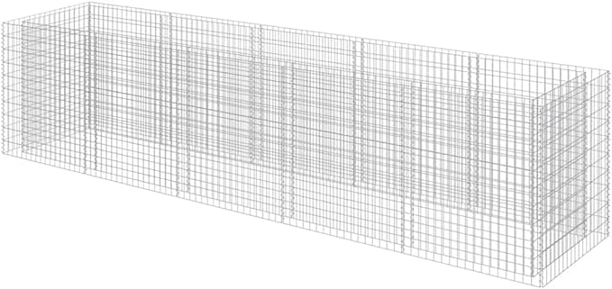 Galvanized Steel Large Outdoor Raised Garden Bed 177.2 x 35.4 x 39.4 in Rectangular Elevated Planter Box for Patio Lawn Balcony