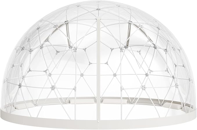 VEVOR Garden Dome Tent 15 x 9.5 ft Clear Bubble Tent House for 12-14 Person Waterproof PVC Geodesic Dome Greenhouse with Ventilated Window Outdoor Igloo Tents for Patio Backyard Party Camping
