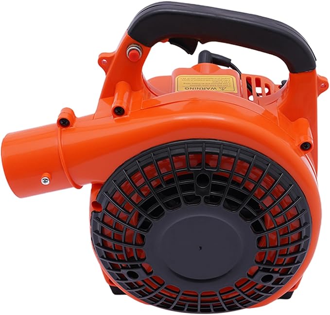25.4CC Cordless Leaf Blower 7000RPM Handheld Gas Blower Gas Powered Leaf Blower with Silencer Powerful Clearing Performance Gas Leaf Blower for Lawn Care Patio Blowing Leaves and Snow Orange