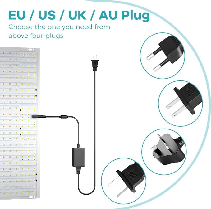2PCS 500W LED Sunlight Plant Panel Lamps 100-277V Greenhouse Tent Hydroponic Fill Light UV/IR Full Spectrum Indoor Seedings Cultivation Lights 110V Sunlike Sapling Vege Fruit Flower Moss Succulent