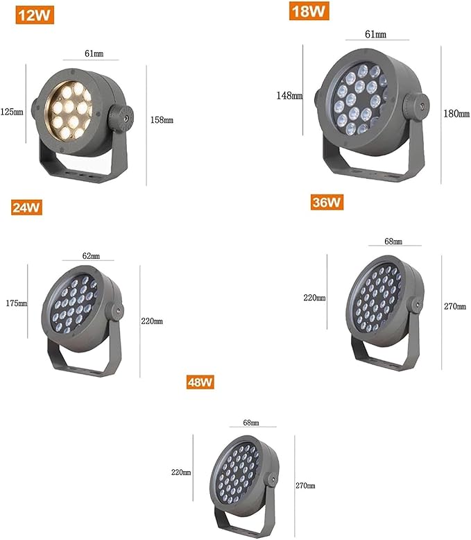 Outdoor Led Spot Lights - Led Beam Lamp IP66 Waterproof Projection Spotlight Rotating Landscape Lighting Tree Light for Park Green Lawn IlluminateBlue 48W