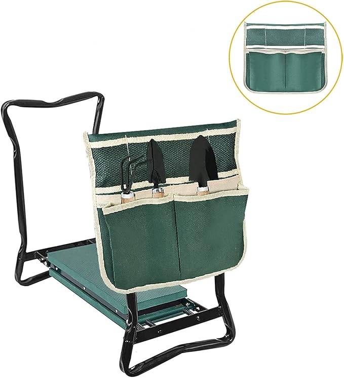 Multifunctional Garden Kneeler &amp Seat - Heavy Duty Folding Kneeling Bench with Handles Ideal for Gardening and Sitting - Perfect Garden Stool for Seniors Women
