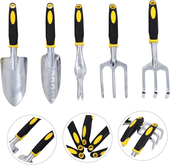 KESYOO 1set Heavy Duty Garden Tool Set Ergonomic Grip Includes Spading Fork Garden Trowel and Hand Shovel for Weeding Digging and Transplanting