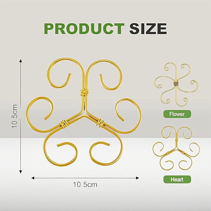 Plant Stem Support Set Reusable Plastic Climbing Plant Supports Plants Trellis Plant Support for Indoor Plants Upgrade Plastic Reusable Plant Stabilizer Indoor Plants Accessories (Heart 12pcs)