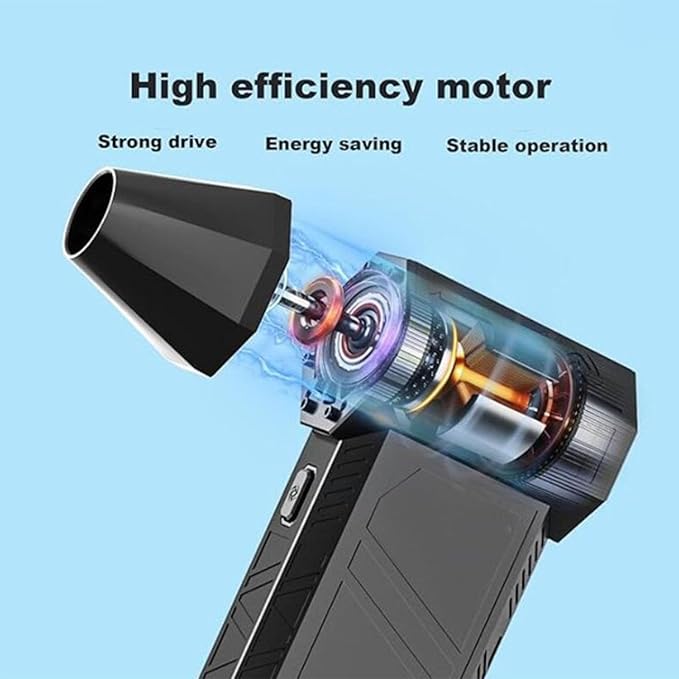 Compact Blower Fan 150000 RPM Mini Portable Blower with 4 Hours Battery Life Type C Fast Charging for Cleaning Cars Keyboards Plants