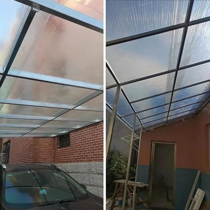 Rygcrud 0.8MM Polycarbonate Greenhouse Sheets Easy to Bend &amp Cut Roofing Panel UV Protective for Outdoor Glazing Panels Replacement Shed Panel (Color : Clear Size : 59.1 x3.3')